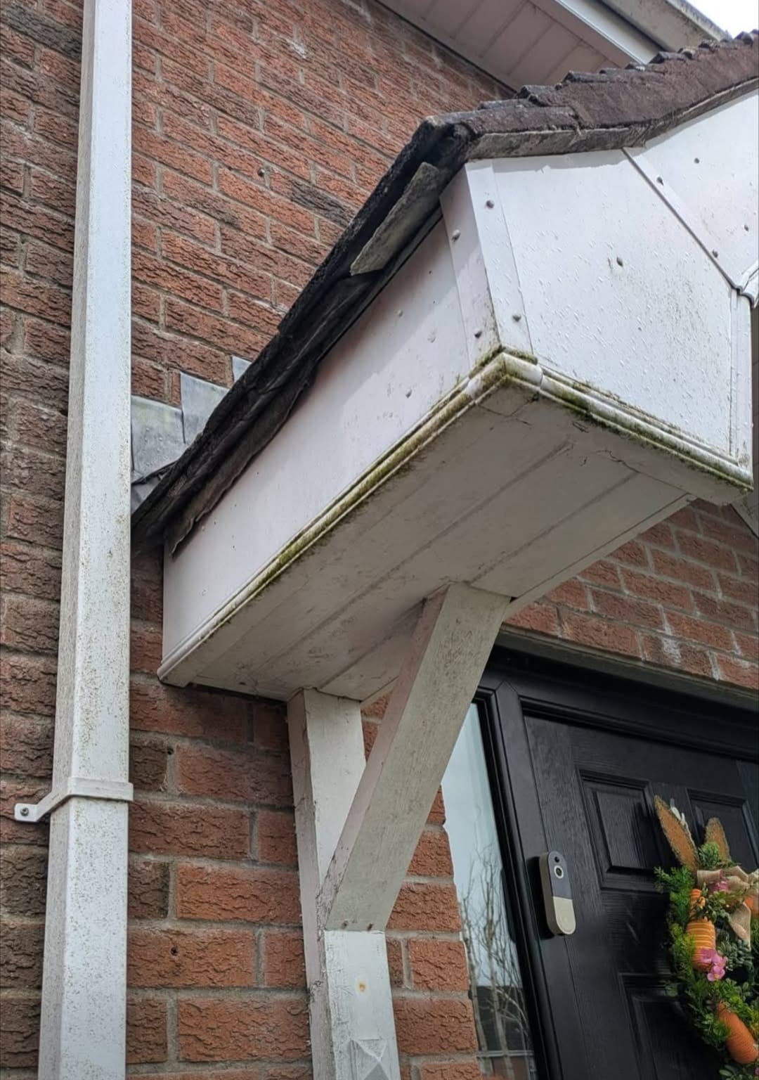 Brilliant white fascias after professional PVC cleaning